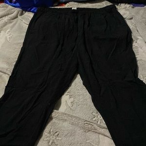 Black lightweight loose leggings